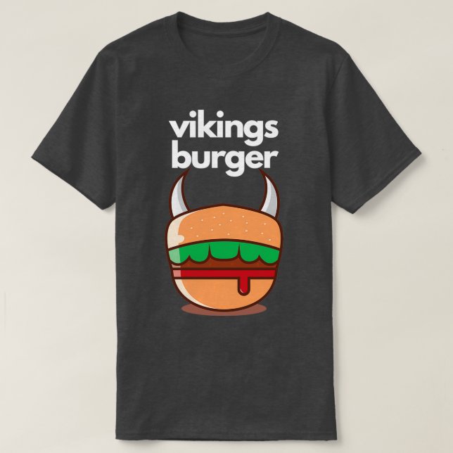 Vikings Burger-Design T-Shirt (Design vorne)