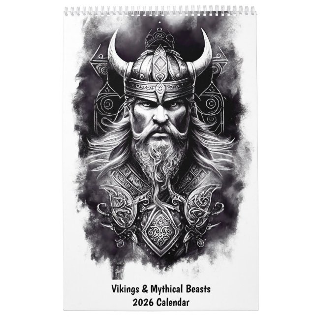 Vikings & Mythical Beasts 2026 Calendar Kalender (Titelbild)