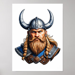 Vikings Nordic Man Poster