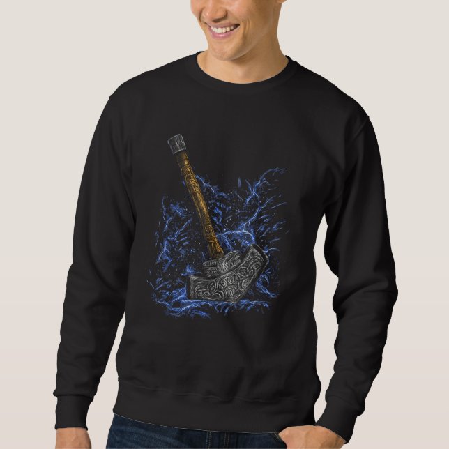 VIKINGS RISE Hammer of Thor  Norse Mythology  Thun Sweatshirt (Vorderseite)