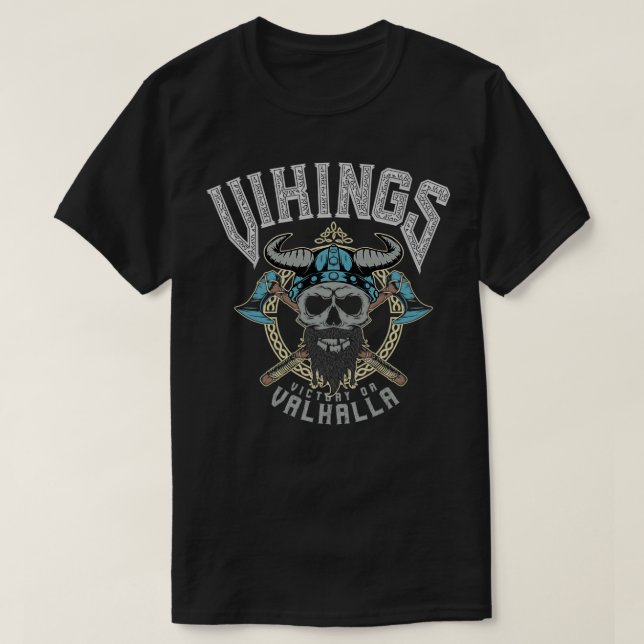 Vikings Sieg oder Valhalla T-Shirt (Design vorne)