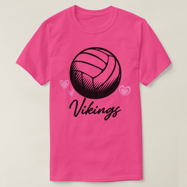 Vikings Volleyball Ball Sport T-Shirt (Design vorne)