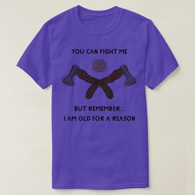 Vikings Warriors Valhalla Ax Kämpfe alte Männer T-Shirt (Design vorne)
