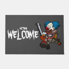 Viktims Welcome Chainsaw Clown Halloween Cartoon Fußmatte