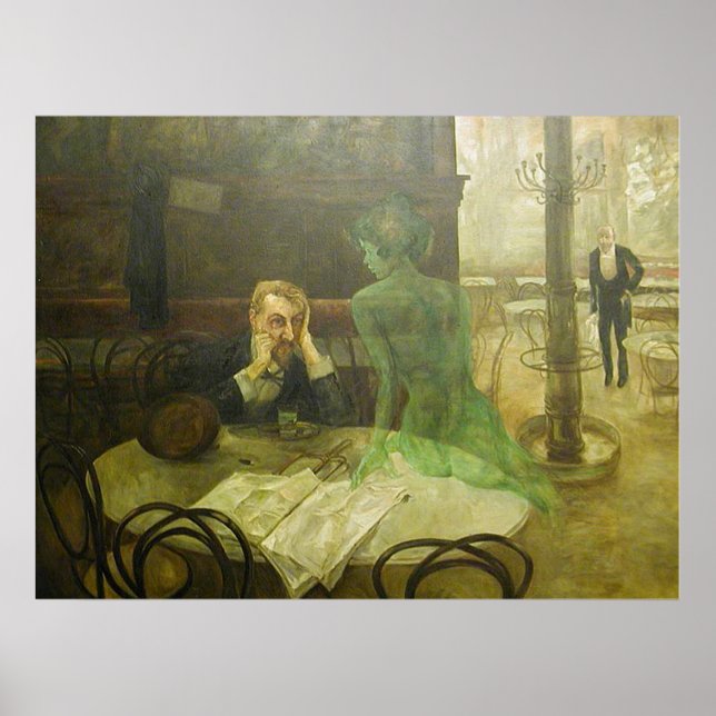 Viktor Oliva. Absinthe Drinker Poster (Vorne)