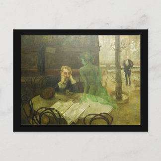 Viktor Oliva. Absinthe Drinker Postkarte