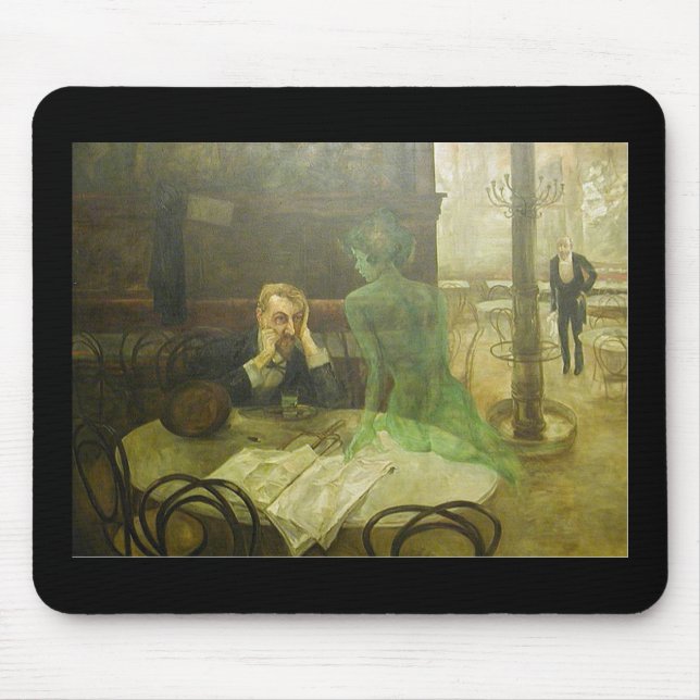 Viktor Oliva. Absinthtrinker Mousepad (Vorne)