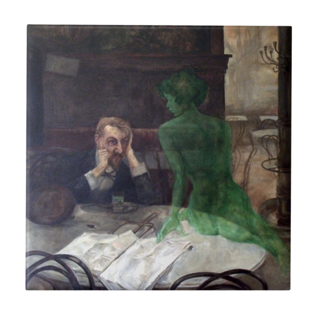 Viktor Oliva The Absinthe Drinker Fliese (Vorderseite)