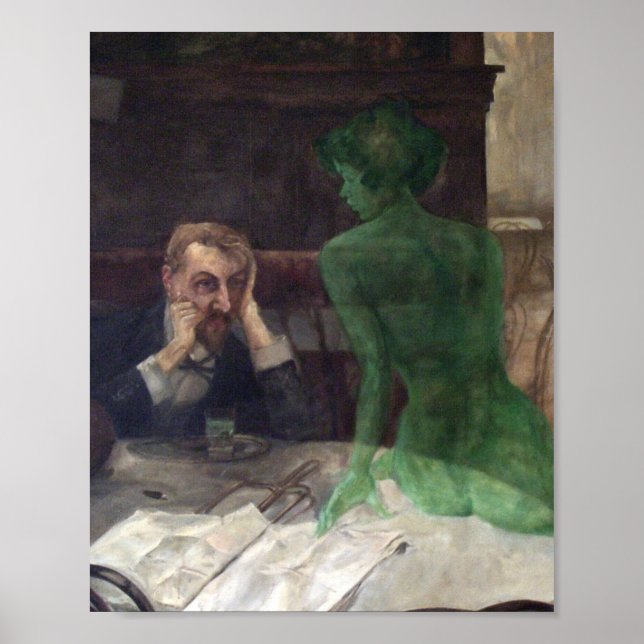 Viktor Oliva The Absinthe Drinker Poster (Vorne)