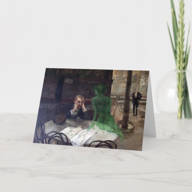 Viktor Oliva The Absinthe Drinker Poster Karte (Vorderseite)