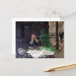 Viktor Oliva The Absinthe Drinker Postkarte