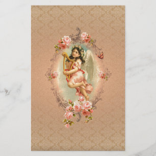Viktorianisch Angel Rose Barock Vintage Blüte Briefpapier