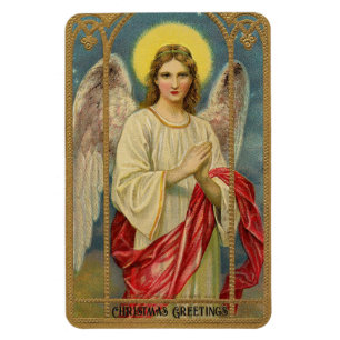 Viktorianisch Angel Sendet Weihnachtsgrüße Frig Magnet
