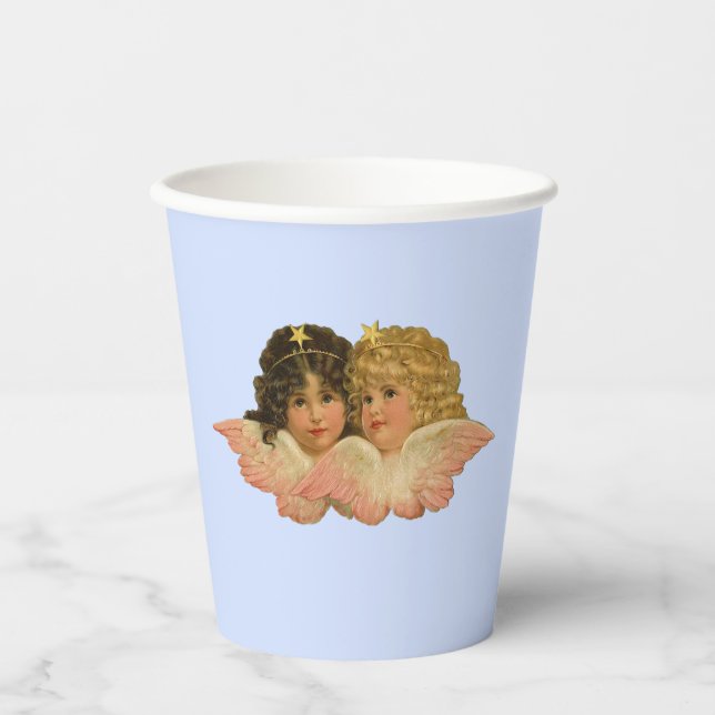 Viktorianisch Angels Baby Blue Pappbecher (Vorderseite)