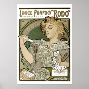 Viktorianisch Art Nouveau Alphonse Mucha Parfüm Ad Poster
