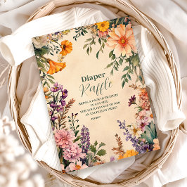 Viktorianisch Art Nouveau Baby Duschdiapper Raffle Begleitkarte