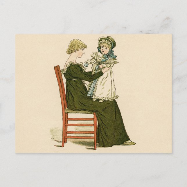Viktorianisch Baby Greenaway Mother Postkarte (Vorderseite)