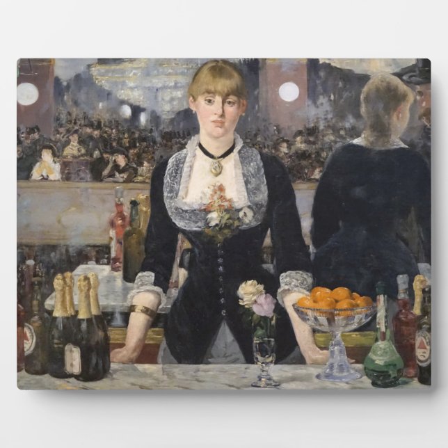 Viktorianisch Barmaid Girl in Folies Bergere, Fran Fotoplatte (Vorderseite)