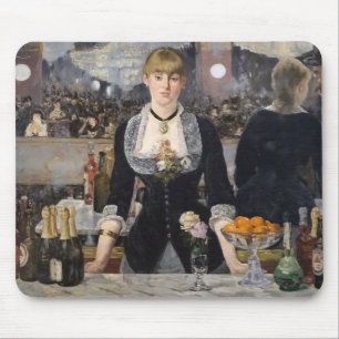 Viktorianisch Barmaid Girl in Folies Bergere, Fran Mousepad