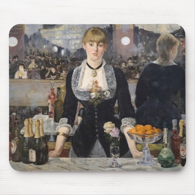 Viktorianisch Barmaid Girl in Folies Bergere, Fran Mousepad (Vorne)