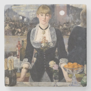 Viktorianisch Barmaid Girl in Folies Bergere, Fran Steinuntersetzer