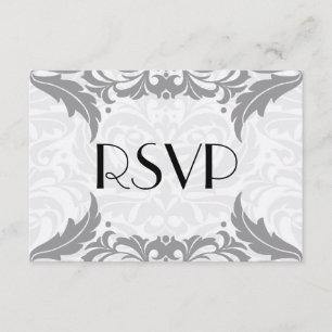 Viktorianisch Barockgrau Geblüht UAwg RSVP Karte