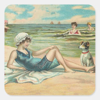 Viktorianisch Beach Swim Girl Ocean Sommerurlaub