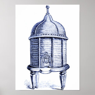 Viktorianisch Beehive Blue Tint Poster