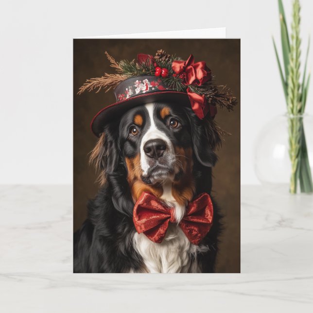 Viktorianisch Bernese Mt. Hund Weihnachten (Vorderseite)