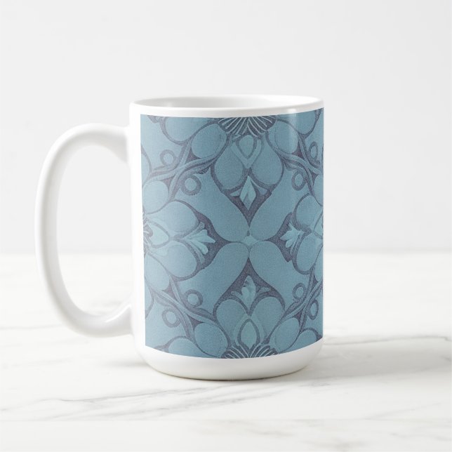 Viktorianisch Blue Blume Lattice Design Style Kaffeetasse (Links)
