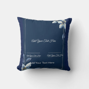 Viktorianisch Blue Floral Dusty Blue Wedding Kissen