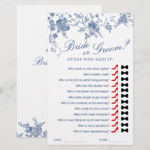 Viktorianisch Blue French Garden Brautparty Game