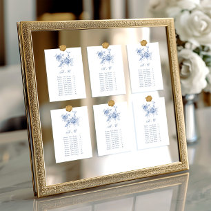 Viktorianisch Blue French Garden Sitzkarte Einladung