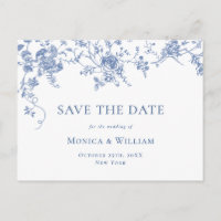 Viktorianisch Blue French Garden Wedding Save the