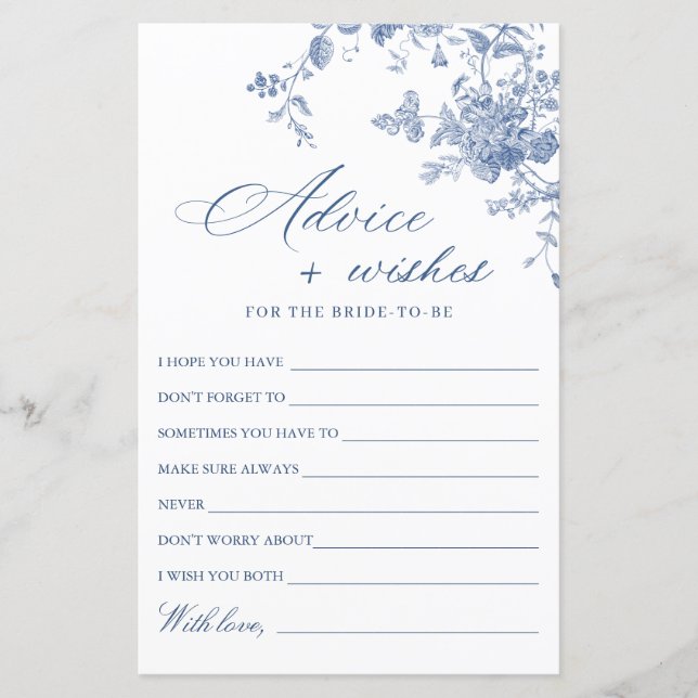 Viktorianisch Blue French Garden Wünsche & Advice  (Vorderseite)