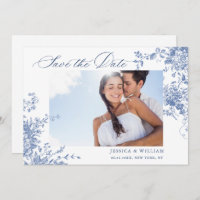 Viktorianisch Blue French Rose Garden QR-Code Hoch