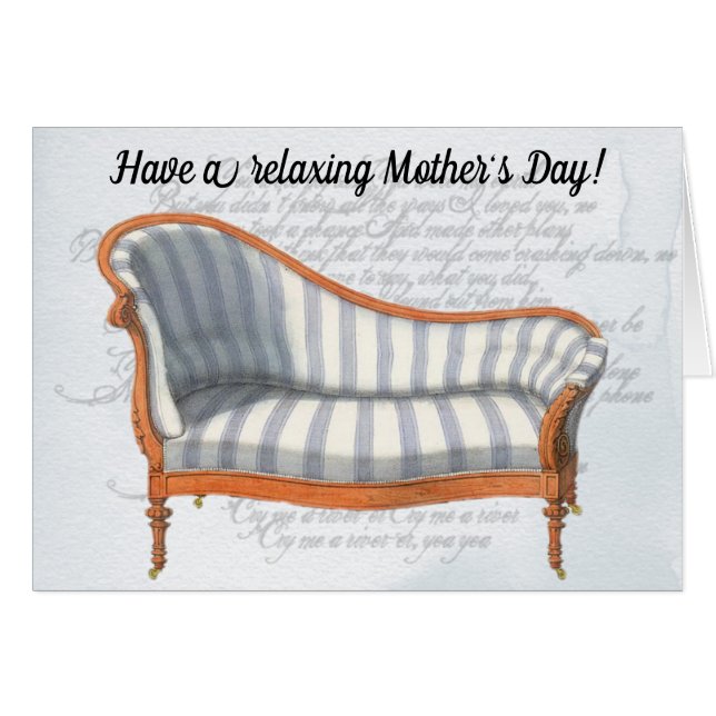 Viktorianisch Blue Stripe Chaise Lounge (Vorderseite (Horizontal))