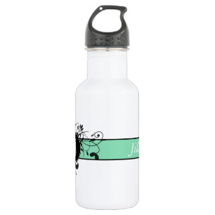 Viktorianisch blühen Sie mit Monogramm Edelstahlflasche