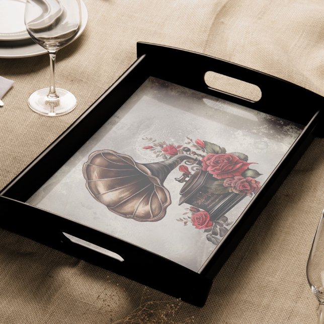 Viktorianisch Boudoir | Old Gramophone Music Playe Seidenpapier (Von Creator hochgeladen)