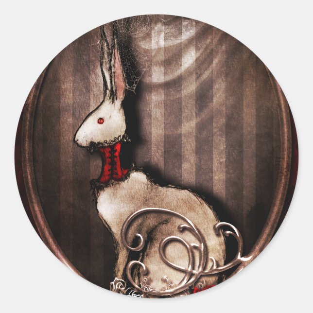 Viktorianisch Bunneh Runder Aufkleber (Vorderseite)