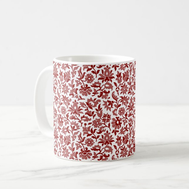 Viktorianisch Calico 2, Red Coffee Tasse (Vorderseite Links)