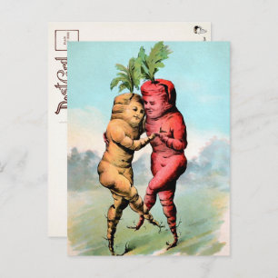 Viktorianisch Carrot Dance Postcard  Postkarte