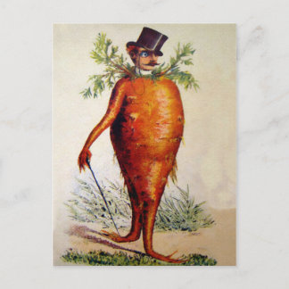 Viktorianisch Carrot Man Postkarte