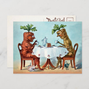 Viktorianisch Carrot Tee Time Postcard  Postkarte