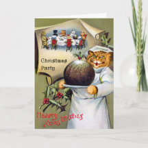 Viktorianisch Chat Koch Weihnachtskarte