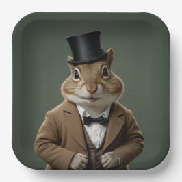 Viktorianisch Chipmunk Pappteller