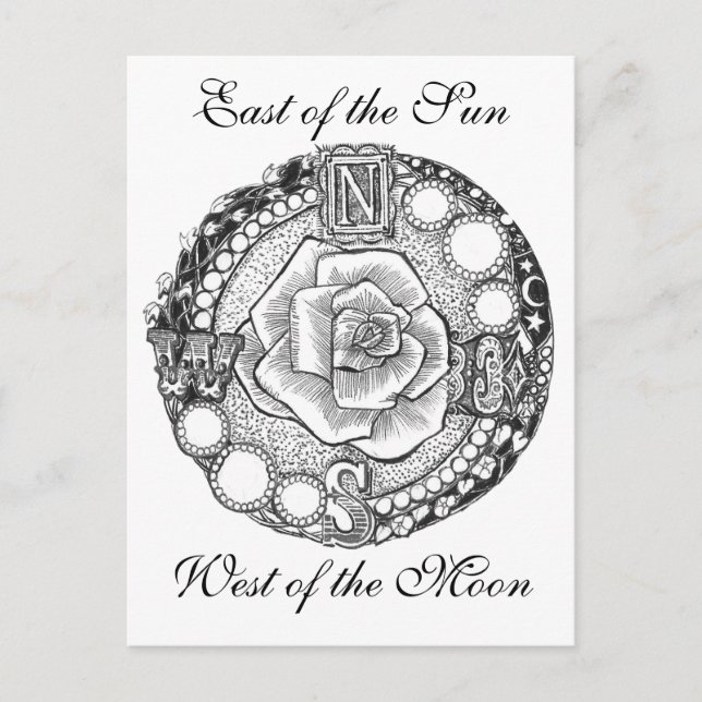 Viktorianisch Compass-Rose Postkarte (Vorderseite)
