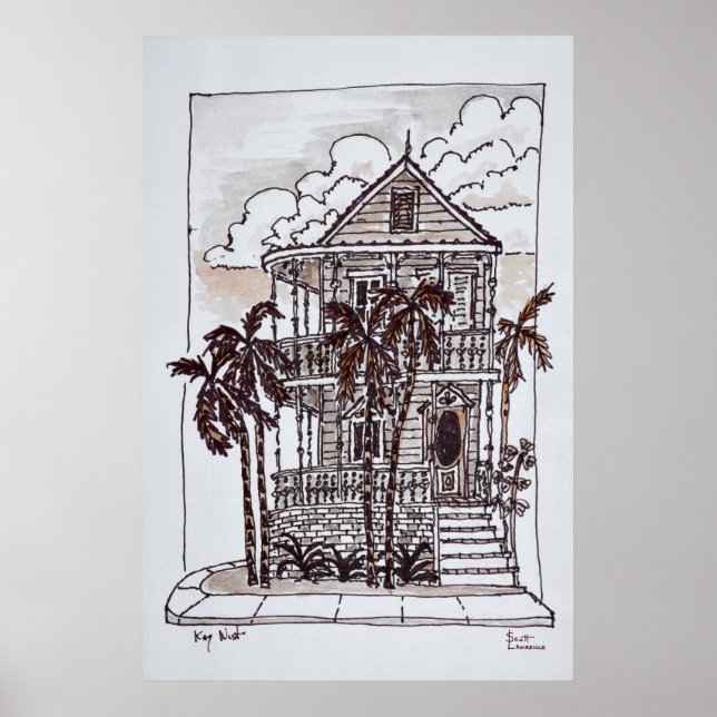 Viktorianisch Conch House | Key West, Florida Poster (Vorne)