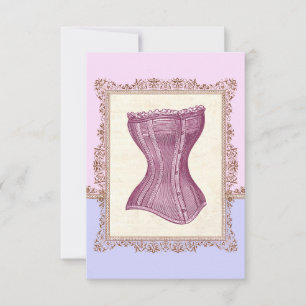 Viktorianisch Corset Lingerie Vintages Brautparty Einladung