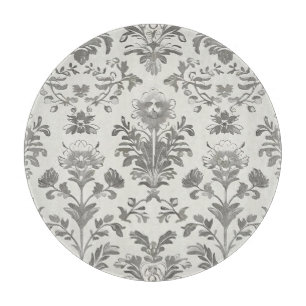 Viktorianisch Damask Floral White Vintag Schneidebrett